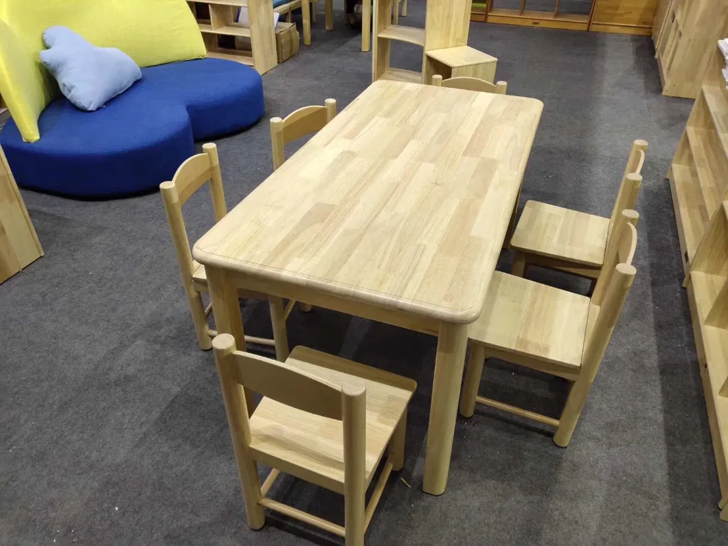 Children Wood Table, Preschool Study Desk, Wooden Kids Table Classroom Student Table, Children School Furniture Kindergarten Square Table
