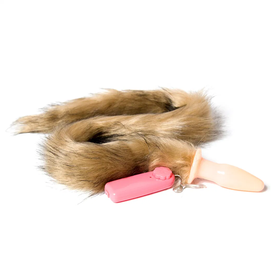 75cm Long Fox Tail Anal Plug Vibrators for Women Roleplay Flirting Fetish Adult Sexy Game Sex Ass Toy
