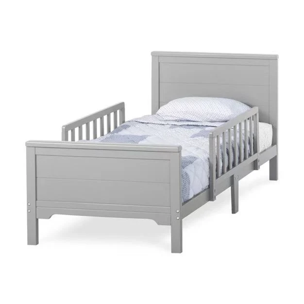 New Arrival Nontoxic Solid Wood Kid Toddler Bed with Safe Rail