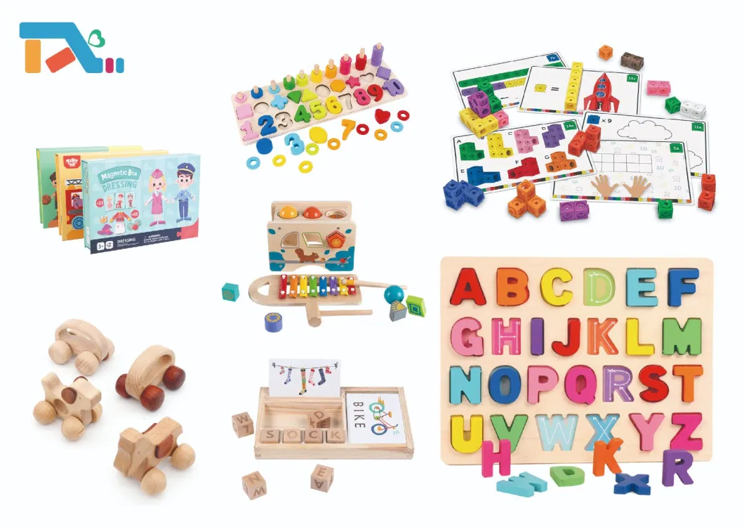 Creative Wood Puzzles ABC Letter and Number Montessori Learning Board Educational Toys for Toddlers