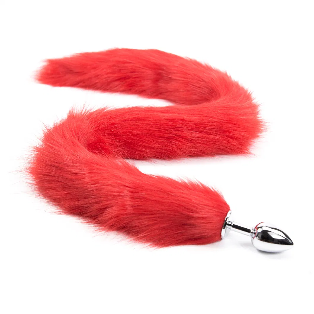 75cm Long Fox Tail Anal Plug Vibrators for Women Roleplay Flirting Fetish Adult Sexy Game Sex Ass Toy