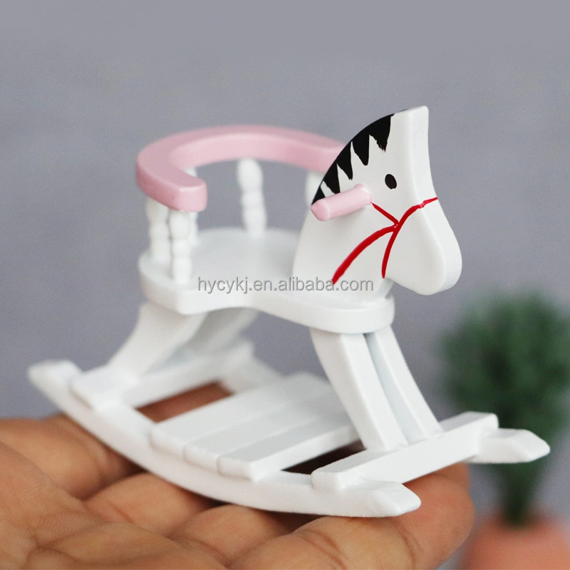 1: 12 Dollhouse Miniature Rocking Horse for Dollhouse Decor Accessories