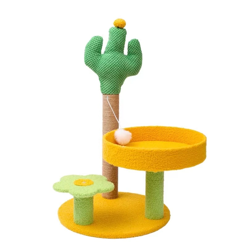 Green Cactus Cat Climbing Frame, Cat Toys