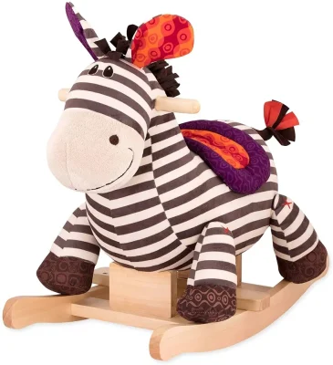 Factory Wholesale Children Customization Sell Certificate Kids Rocking Horse Toy Riding Baby Wooden Rocking Shaking Plush Horse Toy