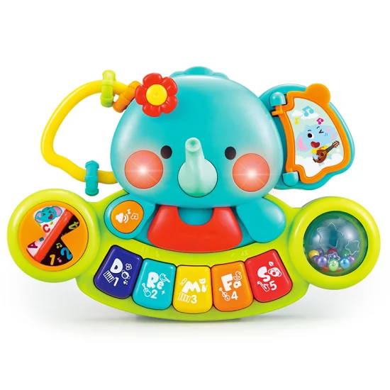 New Wholesale Educational Plastic Children Toy Gift Baby Piano Toys Musical Elephant Keyboard Infant Learning Baby Products Toy for Kids Baby Toys