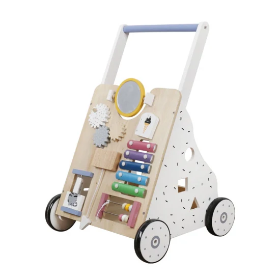 New Design Early Learning Wooden Push Along Activity Walker Toys for Kids W16e159b