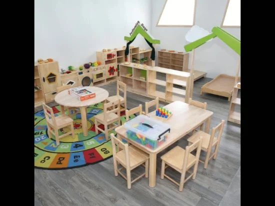 Children Kindergarten Furniture, Nursery School Classroom Furniture, Modern Student Wooden Stack