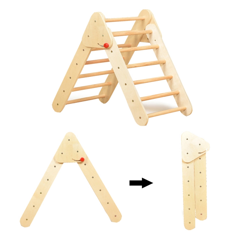 Wood Climbing Frame Montessori Triangle Baby Climbing Toys