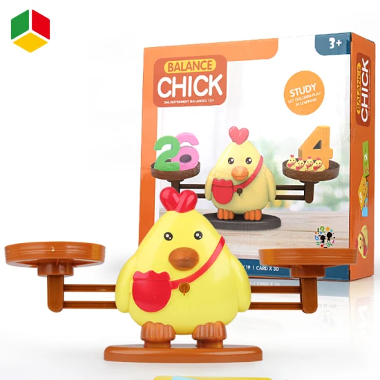 QS Amazon Hot Sale Cute Chicken Counting Balance Toy Math Learning Number Digital Educational Table Board Game Kids Educational Toys